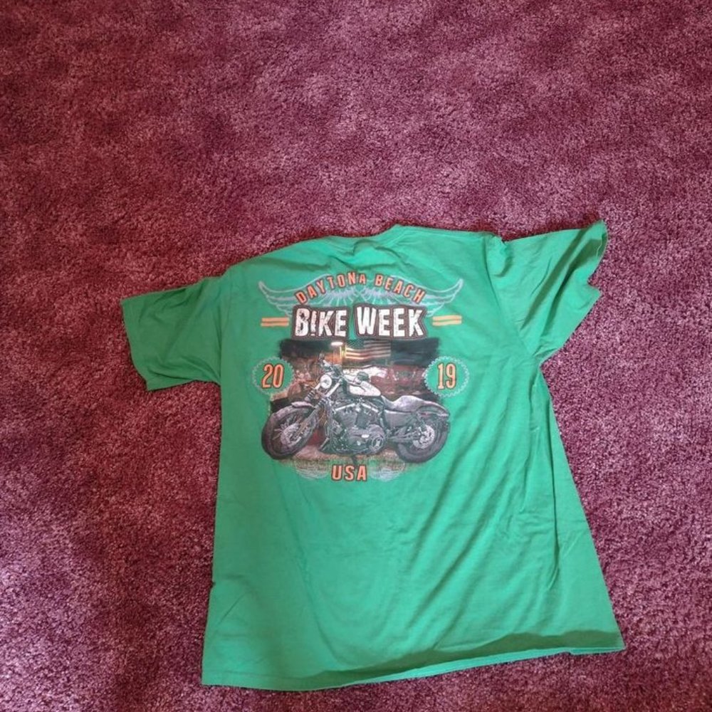 New Womens Green XL T shirt Front/Back